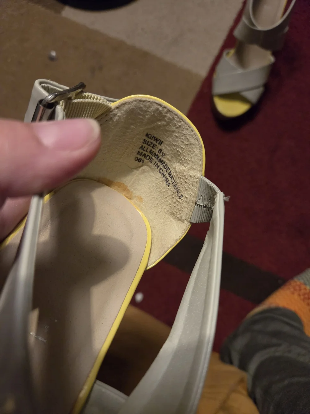 Madden Girl White Patent and Yellow Open-Toe Espadrille Sandals